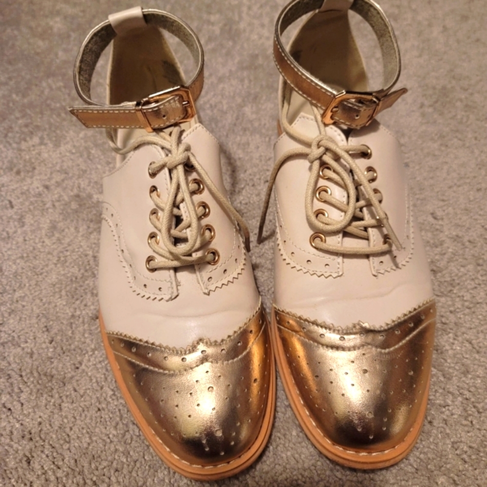 Wanted Divine Oxford lace up ankle strap shoes 8.5 - Picture 3 of 9